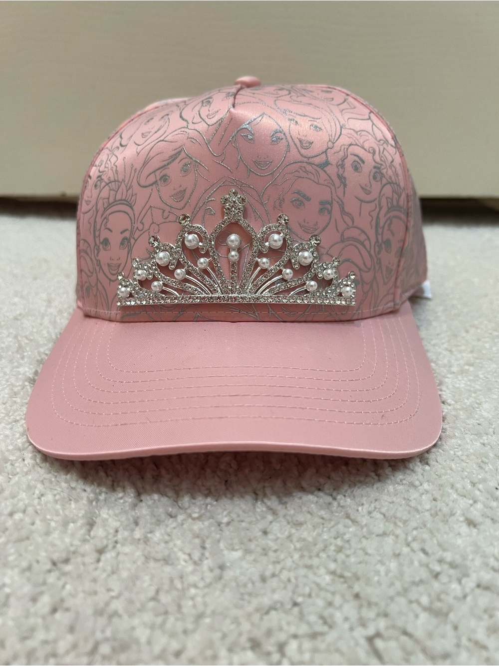 Disney Pink Princess Cap with Shiny Tiara Detail
